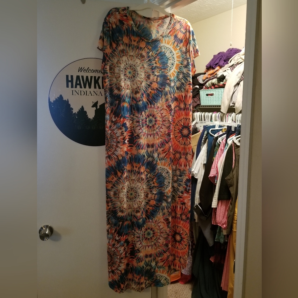 Acting Pro 3XL Mesh Maxi Dress